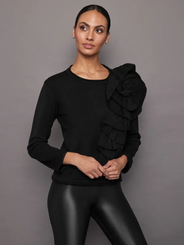 Nomia Rosette Top - Black sold by Carbon38
