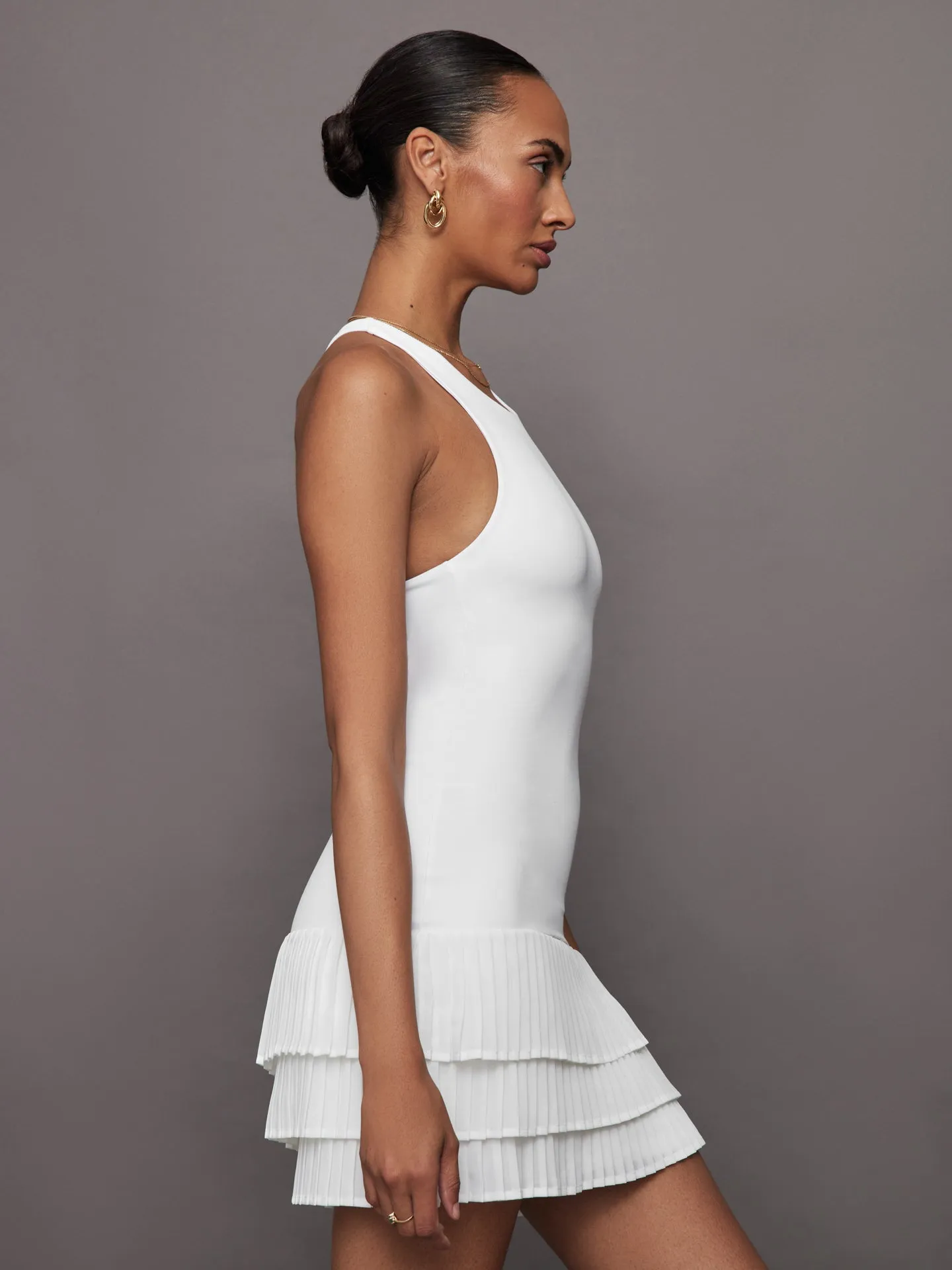 Pleated Tier Tennis Dress - White sold by Carbon38 product image thumbnail 3