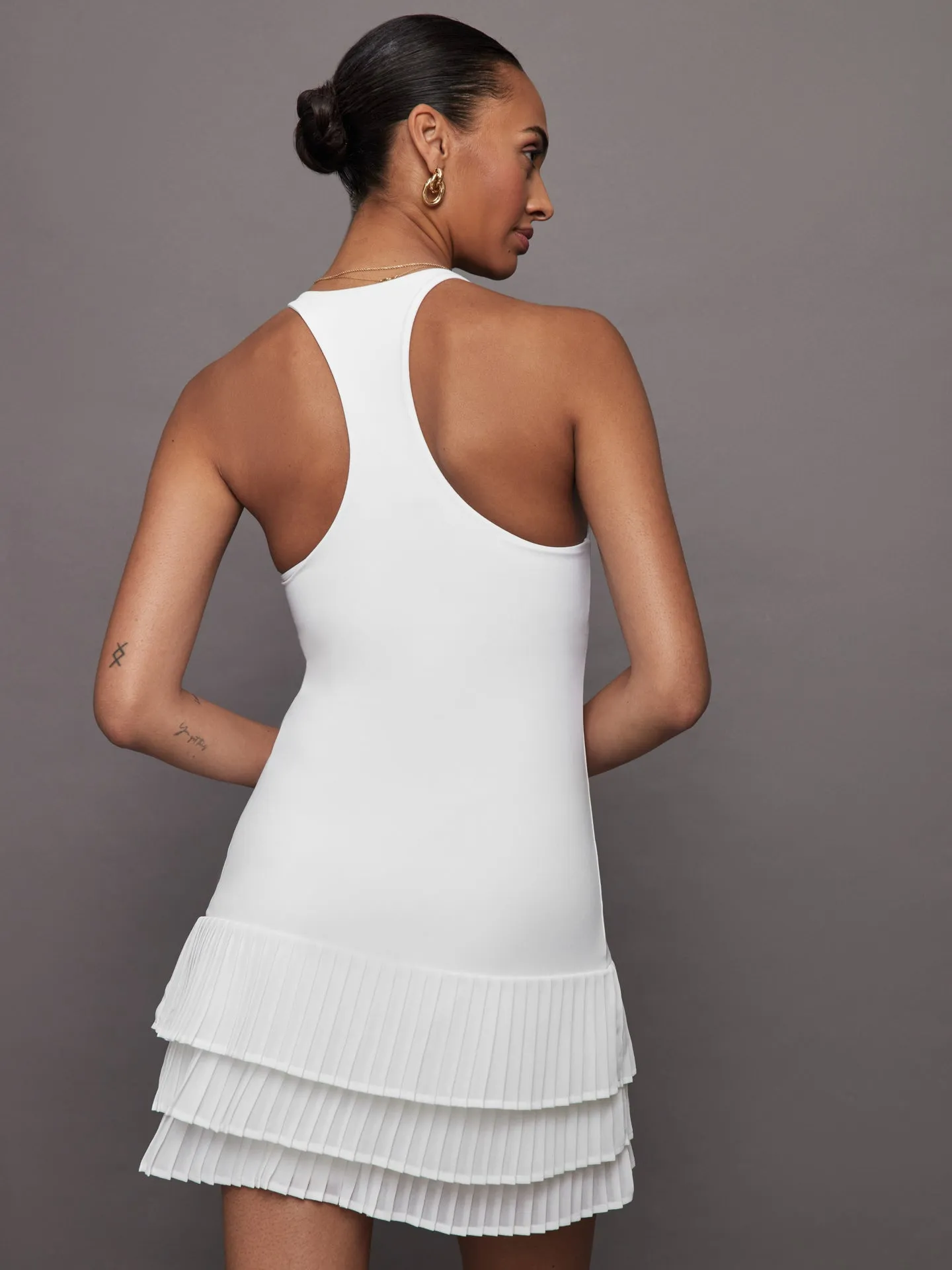 Pleated Tier Tennis Dress - White sold by Carbon38 product image thumbnail 4