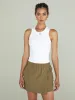 High Neck Ribbed Tank - White sold by Carbon38