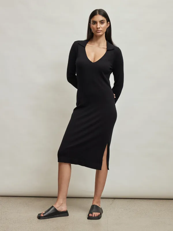 Polo Dress - Black sold by Carbon38