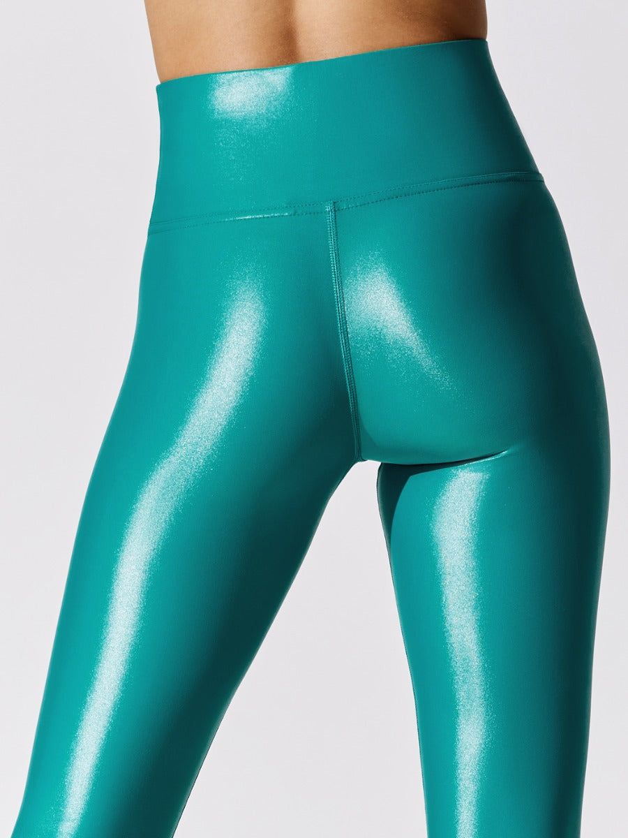 High Rise Full-Length Legging in Takara Shine - Dark Teal sold by Carbon38 product image thumbnail 5