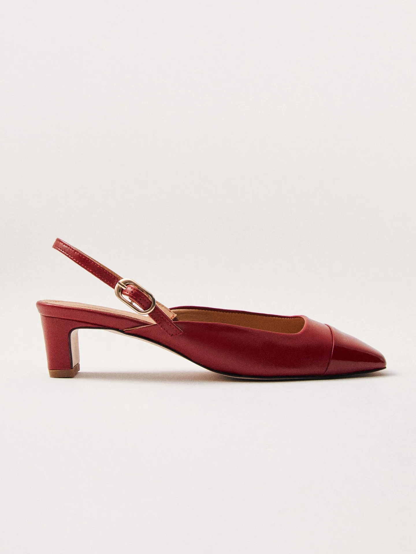 Lindy Bliss Red Leather Pumps - Red sold by Carbon38