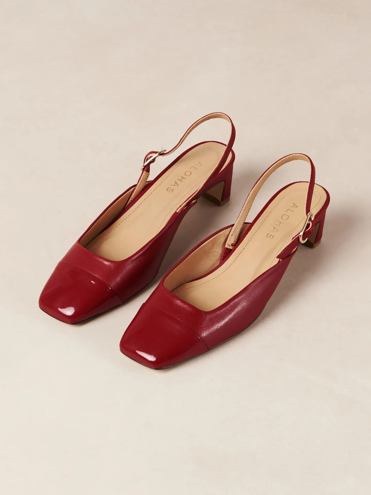 Lindy Bliss Red Leather Pumps - Red sold by Carbon38 product image thumbnail 2