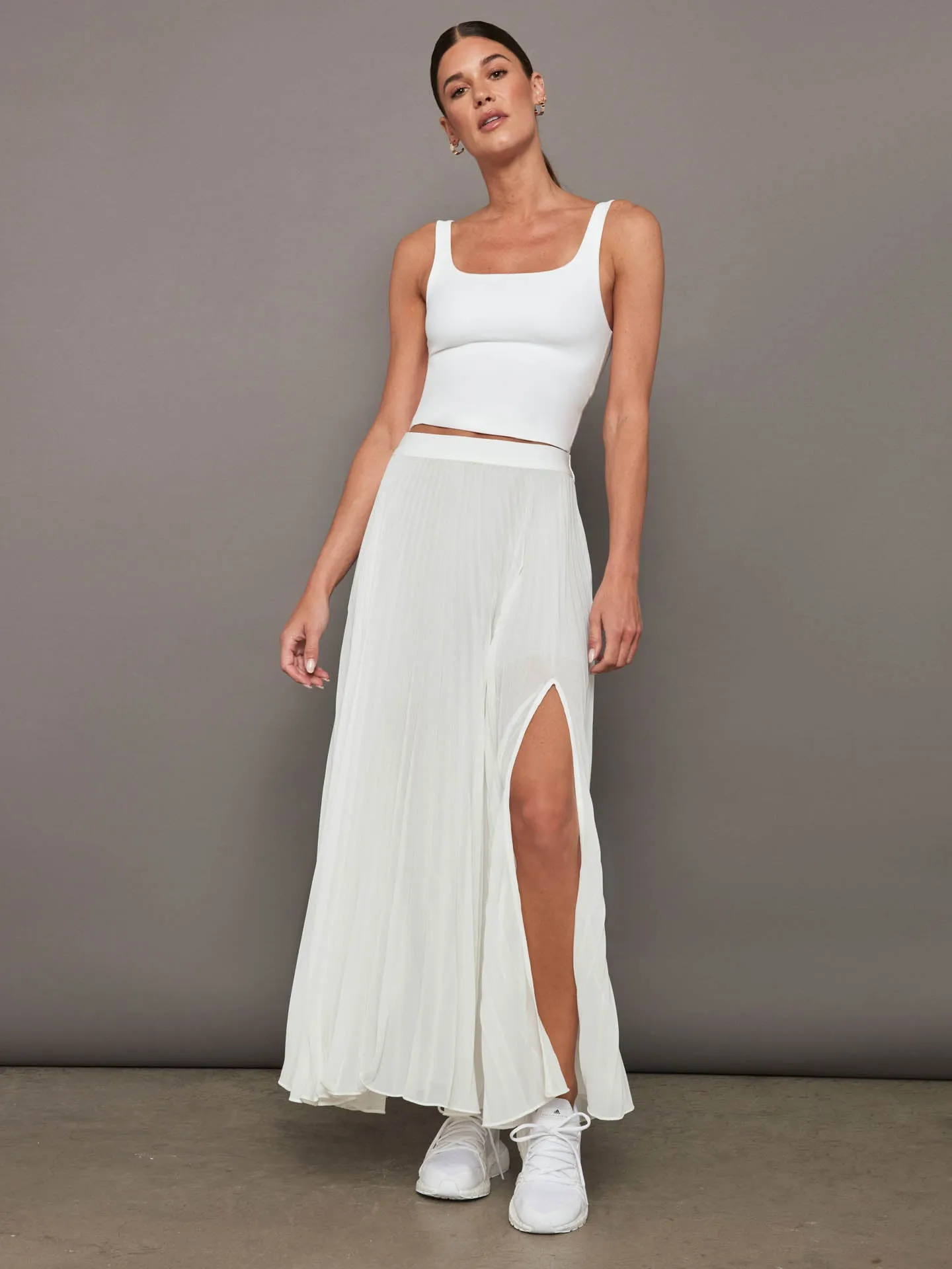 Mesh Pleated Skirt - Ivory sold by Carbon38 product image thumbnail 3