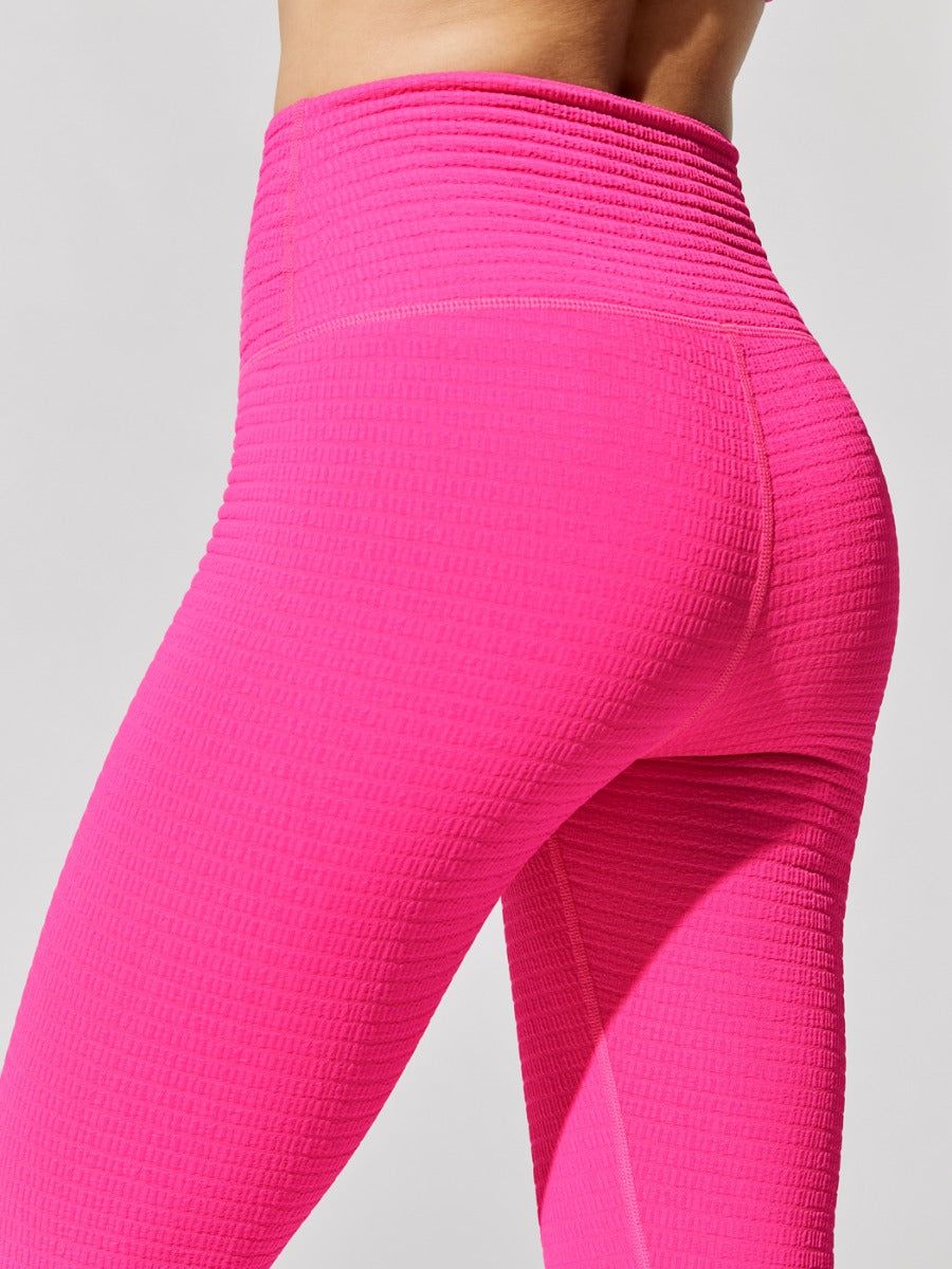 Jacquard High Rise 7/8 Legging - Fluorescent Pink sold by Carbon38 product image thumbnail 4
