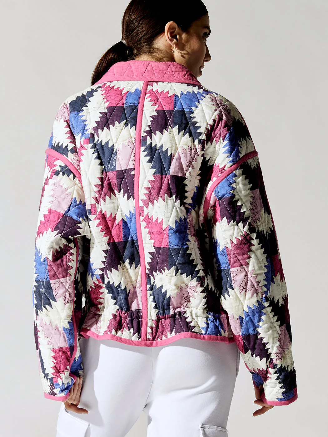 Hazzle Quilted Jacket - Pink sold by Carbon38 product image thumbnail 2