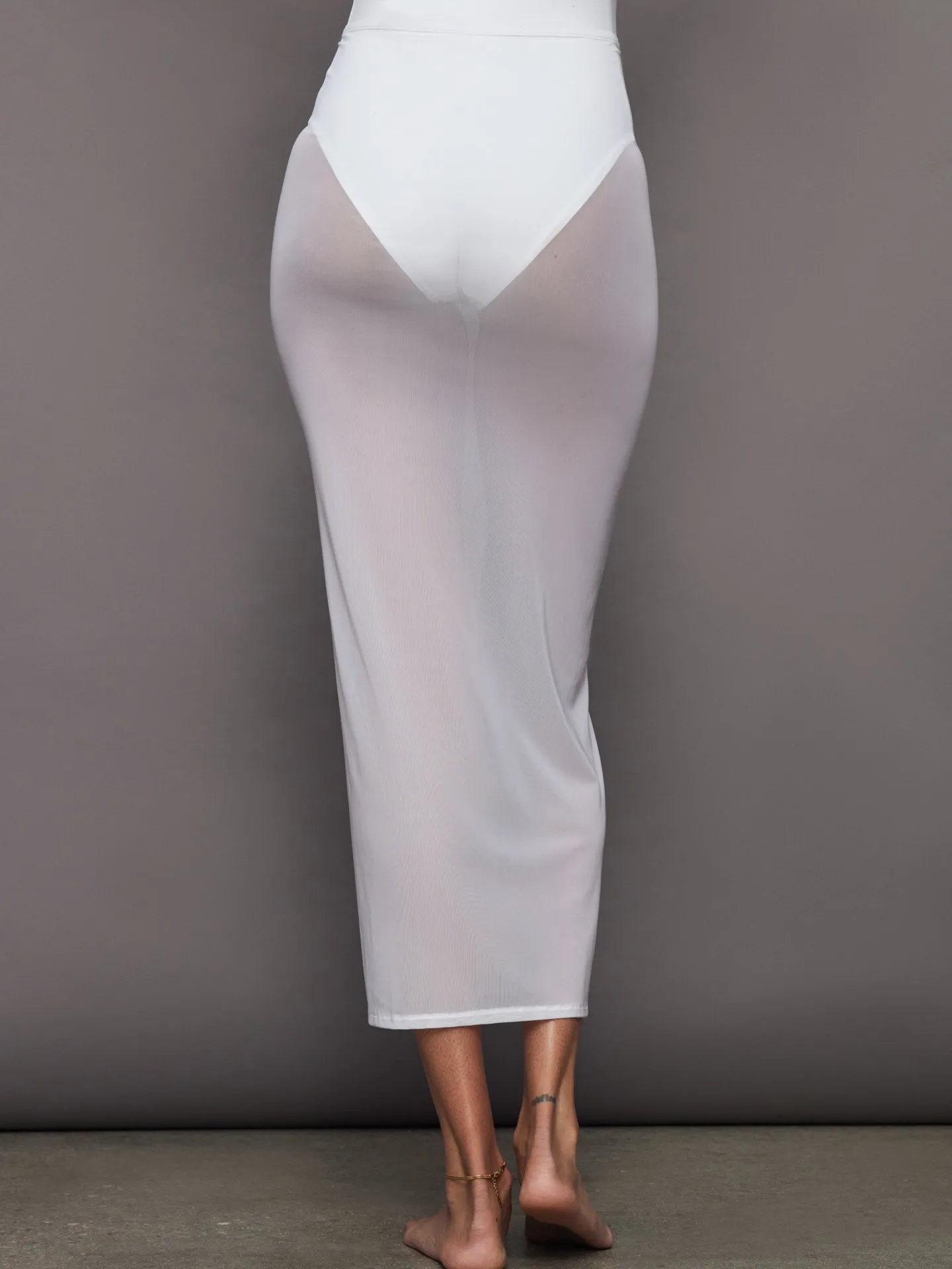 Mesh Column Skirt - White sold by Carbon38 product image thumbnail 5