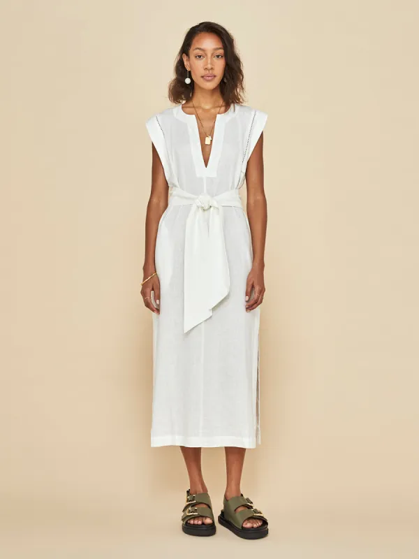 Linen Dress - Cream sold by Carbon38