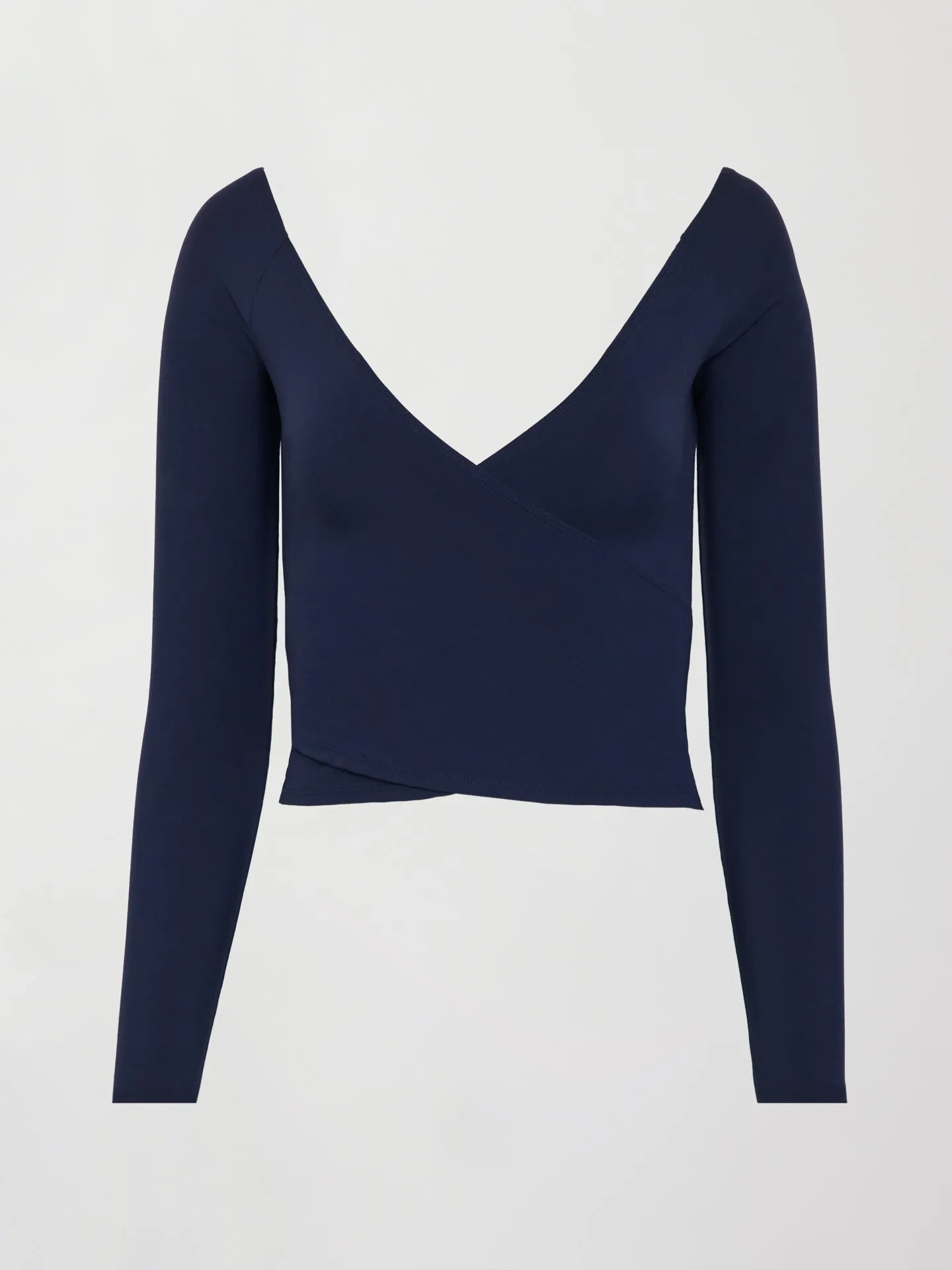 Long Sleeve Wrap Top in Melt - Navy sold by Carbon38 product image thumbnail 4