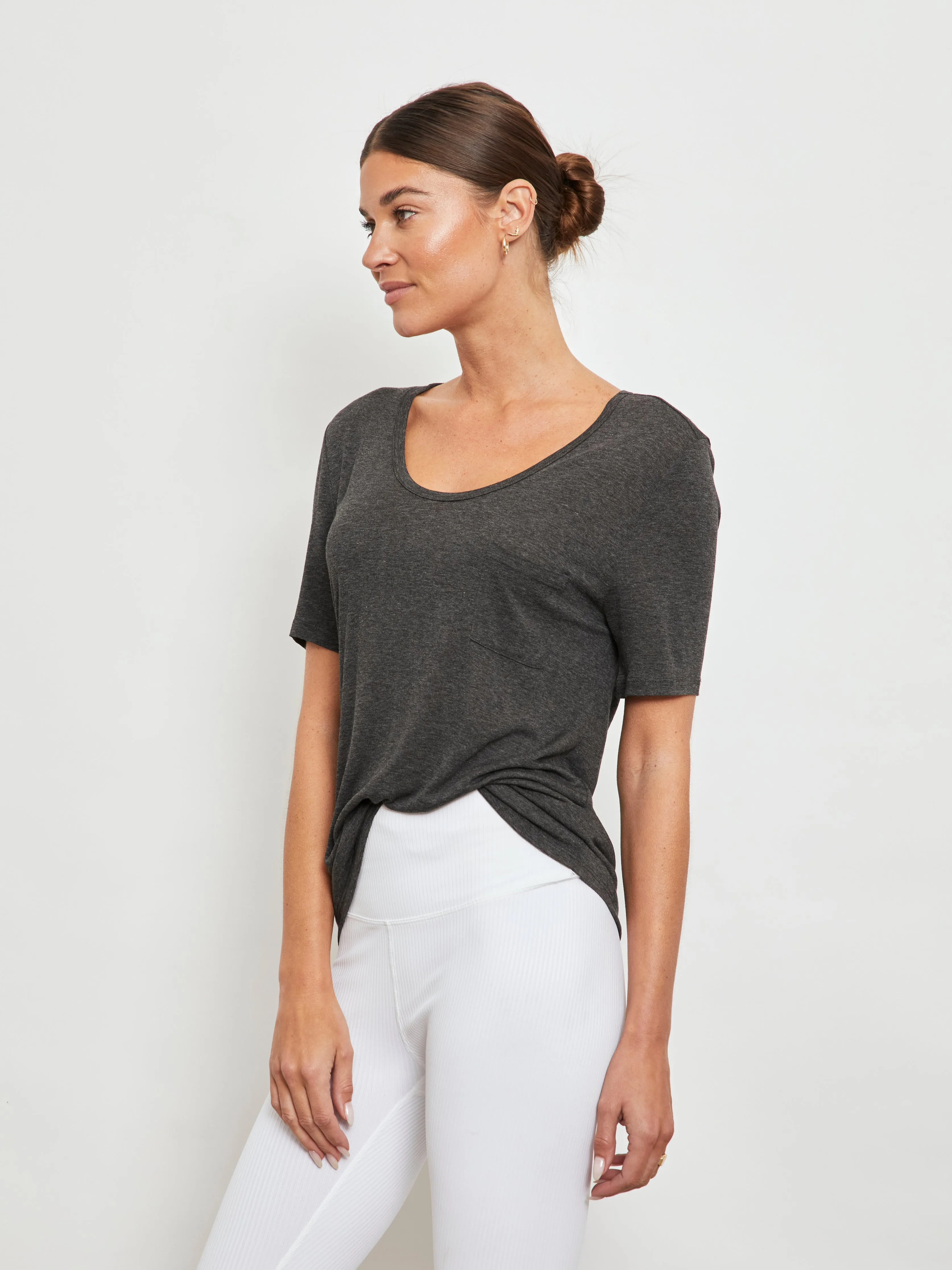 Boyfriend Tee - Charcoal sold by Carbon38 product image thumbnail 2