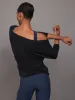 Long Sleeve Off Shoulder Tee - Black sold by Carbon38