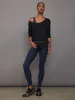Long Sleeve Off Shoulder Tee - Black sold by Carbon38