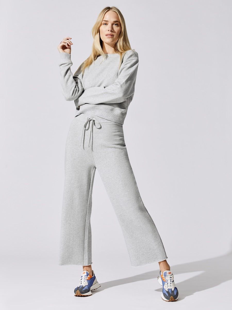 French Terry Capri Sweatpant - Heather Grey sold by Carbon38 product image thumbnail 2