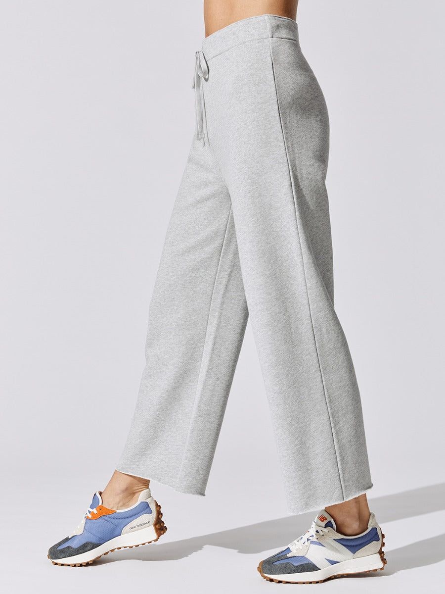 French Terry Capri Sweatpant - Heather Grey sold by Carbon38