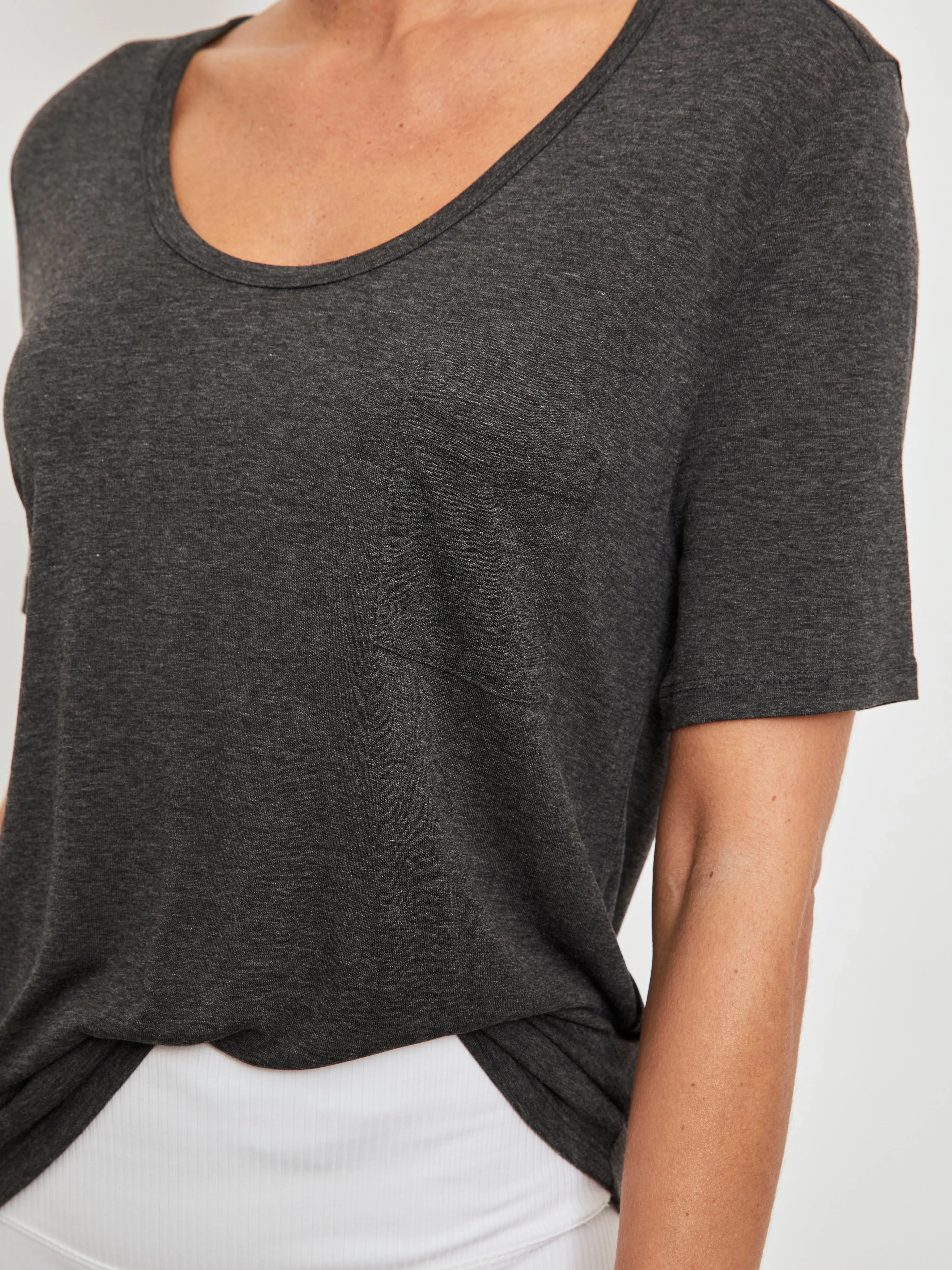 Boyfriend Tee - Charcoal sold by Carbon38 product image thumbnail 5