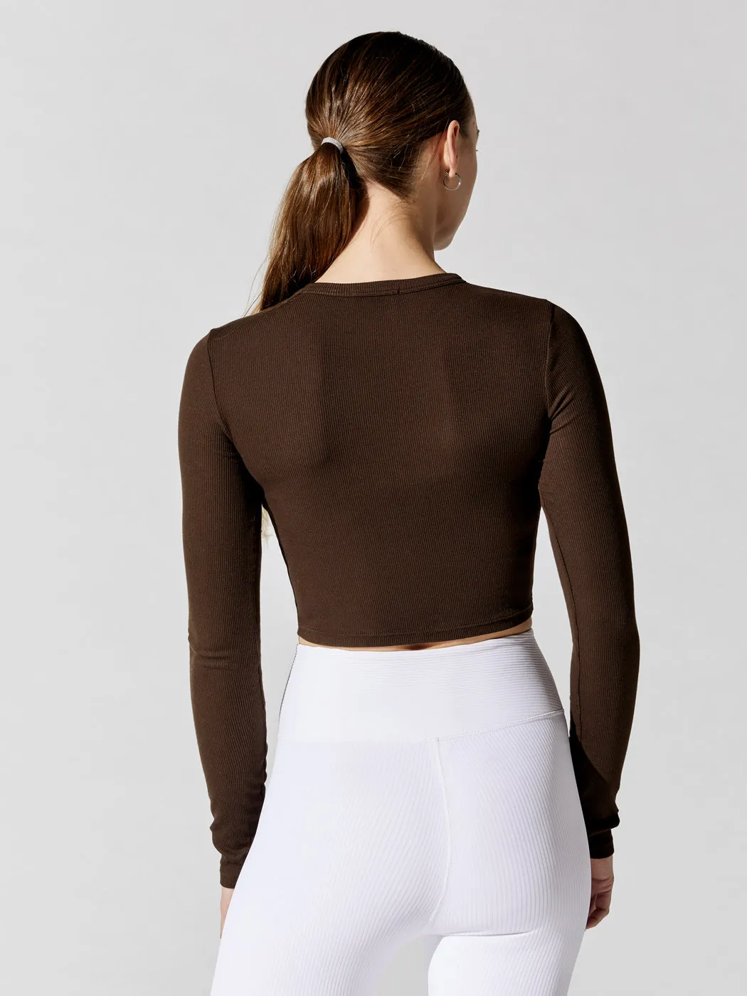 Verona Crop Shirt - Espresso sold by Carbon38 product image thumbnail 3