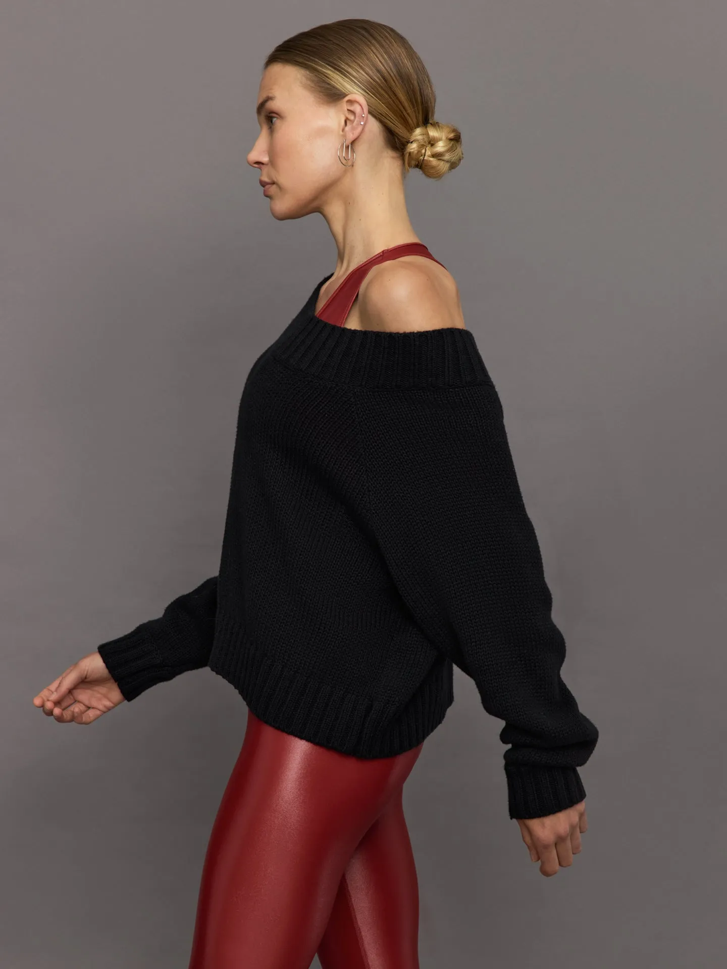 Slouchy Off Shoulder Sweater - Black sold by Carbon38 product image thumbnail 3