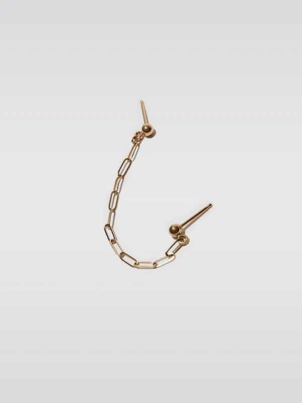 Chain Stud Earring - 14 Kt Yellow Gold sold by Carbon38