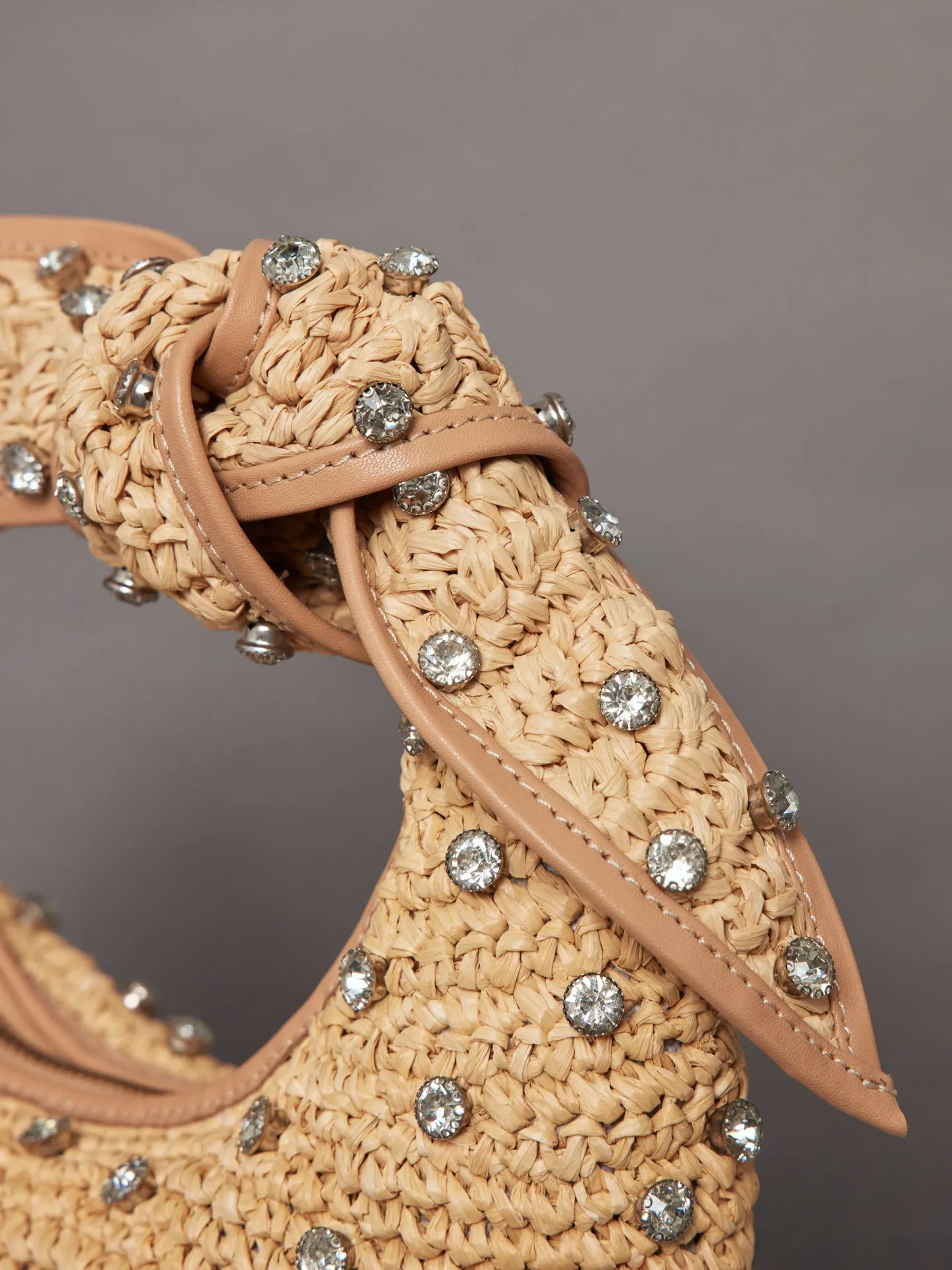 The Josie Bling Bag - Raffia Hobo with Embroidered Rhinestone sold by Carbon38 product image thumbnail 3