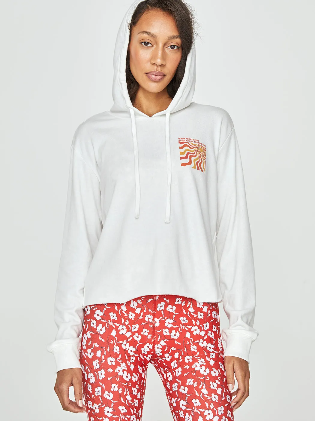 Feel Good Crop Hoodie - Stone sold by Carbon38 product image thumbnail 2