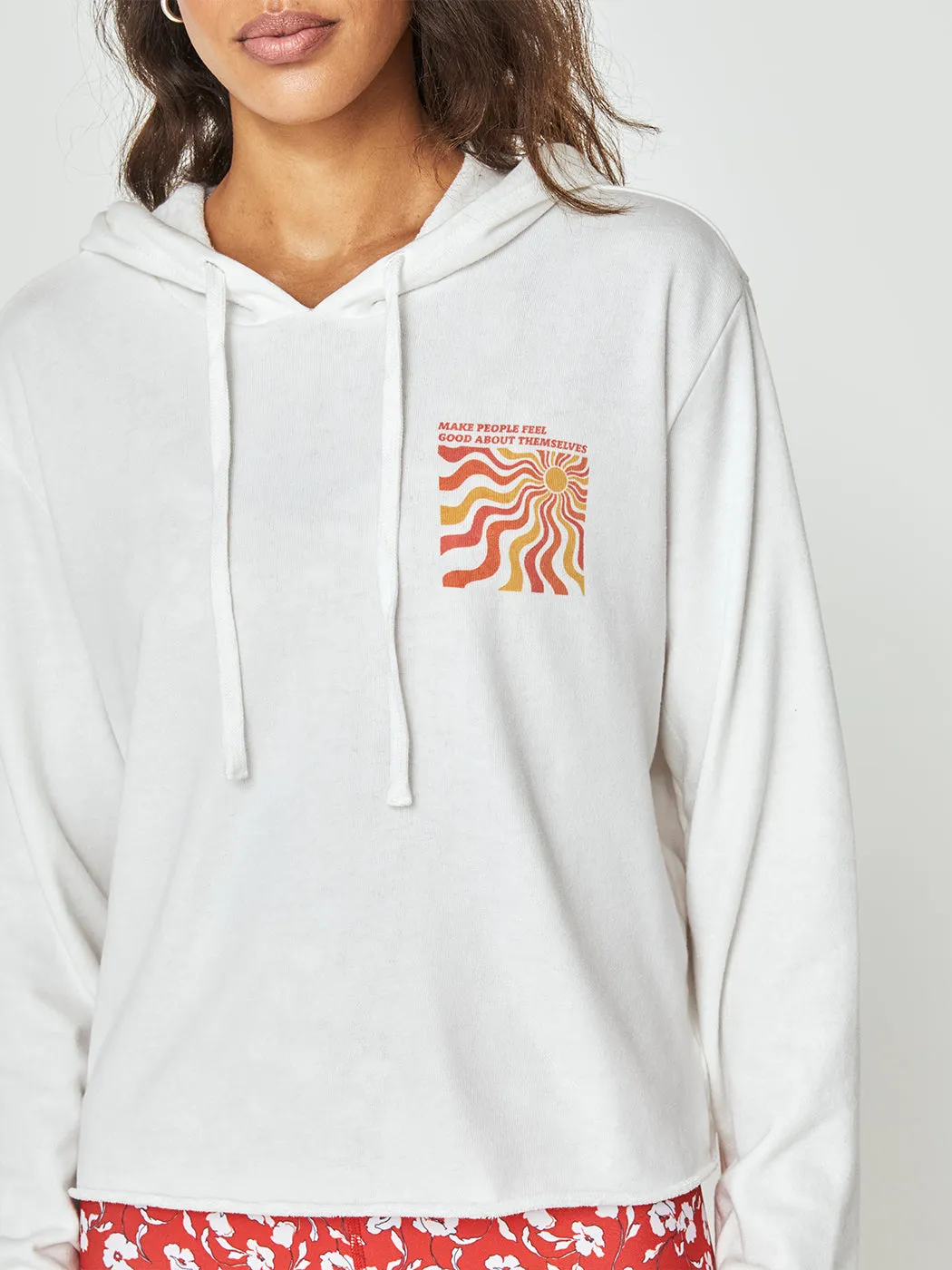 Feel Good Crop Hoodie - Stone sold by Carbon38 product image thumbnail 5