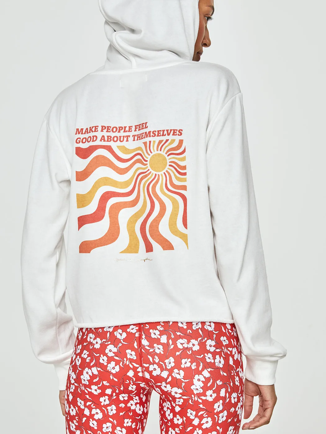 Feel Good Crop Hoodie - Stone sold by Carbon38 product image thumbnail 4