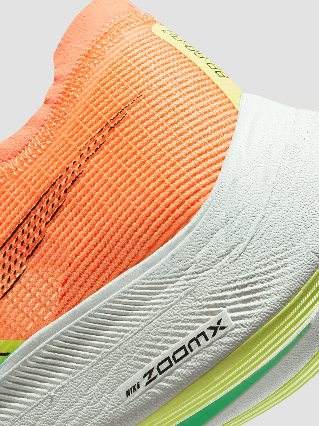 Nike ZoomX Vaporfly Next% 2 - Peach Cream/Black-Green Shock sold by Carbon38 product image thumbnail 2
