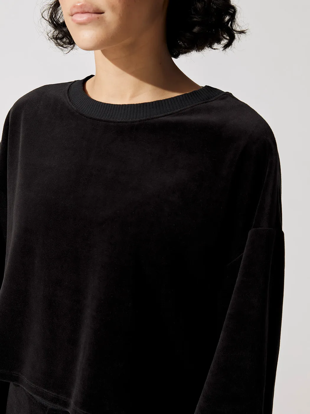 Velour Crop Top - Black sold by Carbon38 product image thumbnail 5