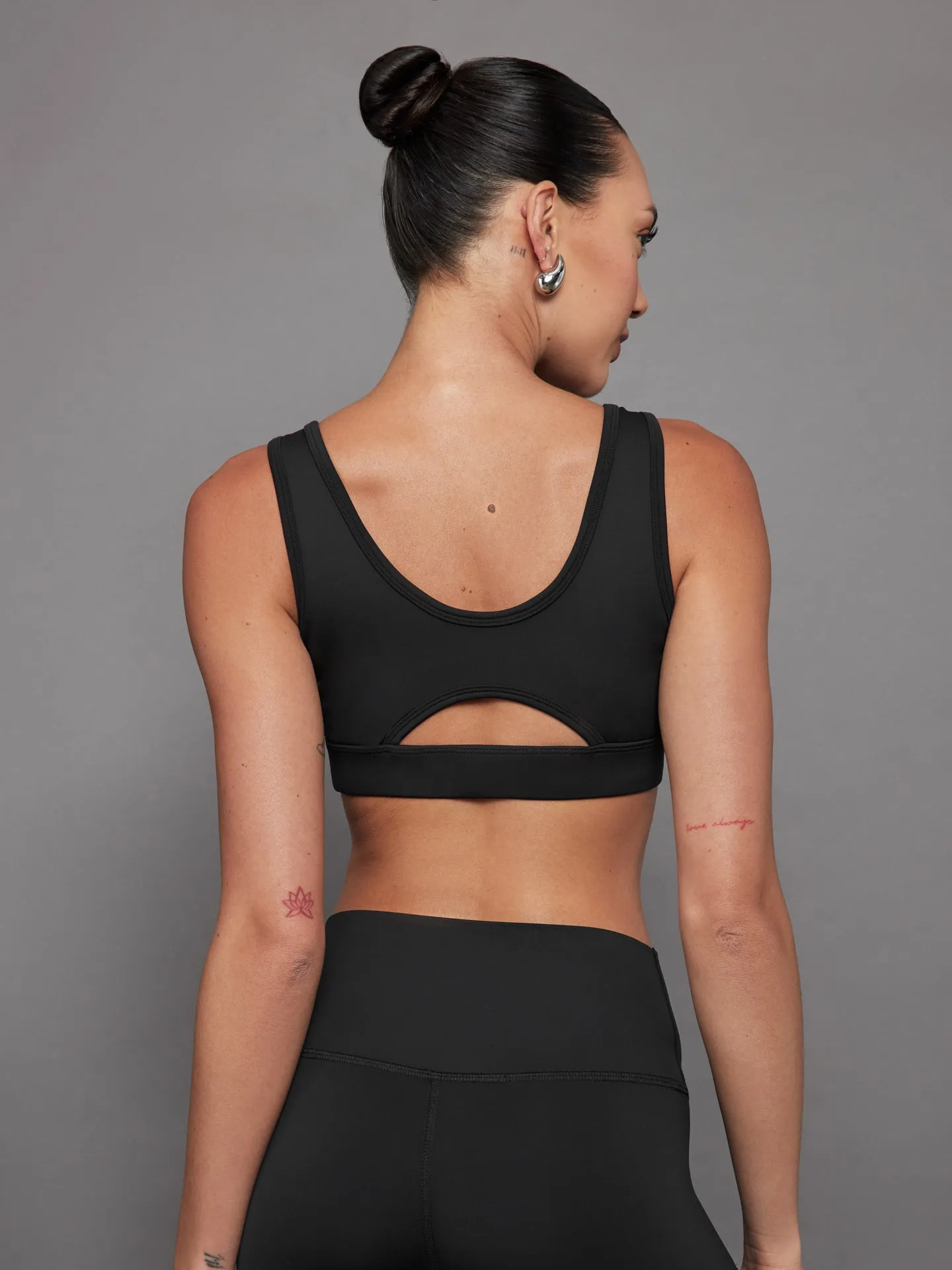 Rhinestones Cut Out Scoop Bra in Diamond Compression - Black sold by Carbon38 product image thumbnail 2