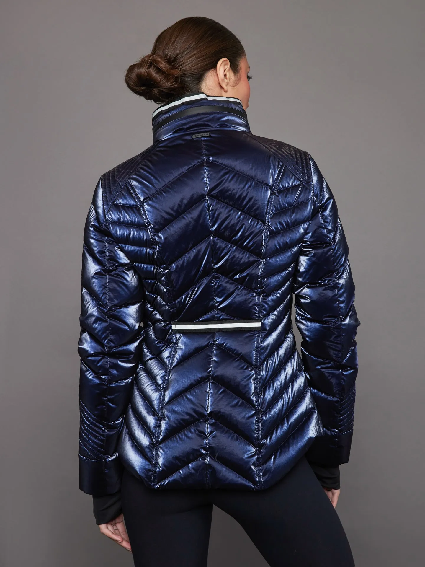 Super Hero Puffer with Reflective Trim - Dress Blue sold by Carbon38 product image thumbnail 3