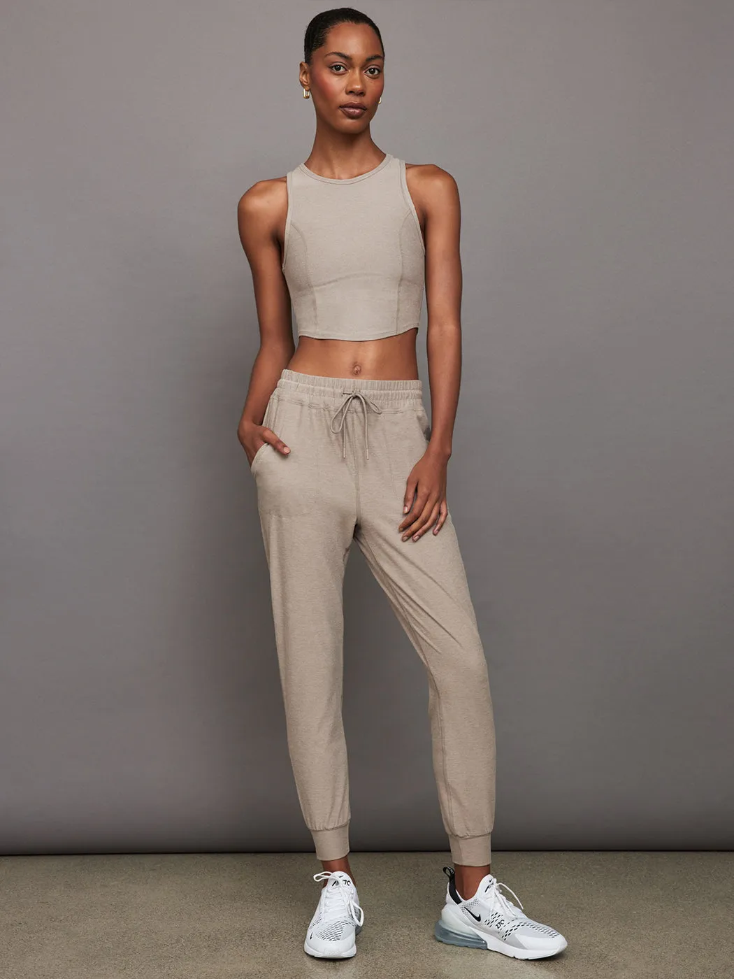 Spacedye Motivate Cropped Tank - Birch Heather sold by Carbon38 product image thumbnail 4