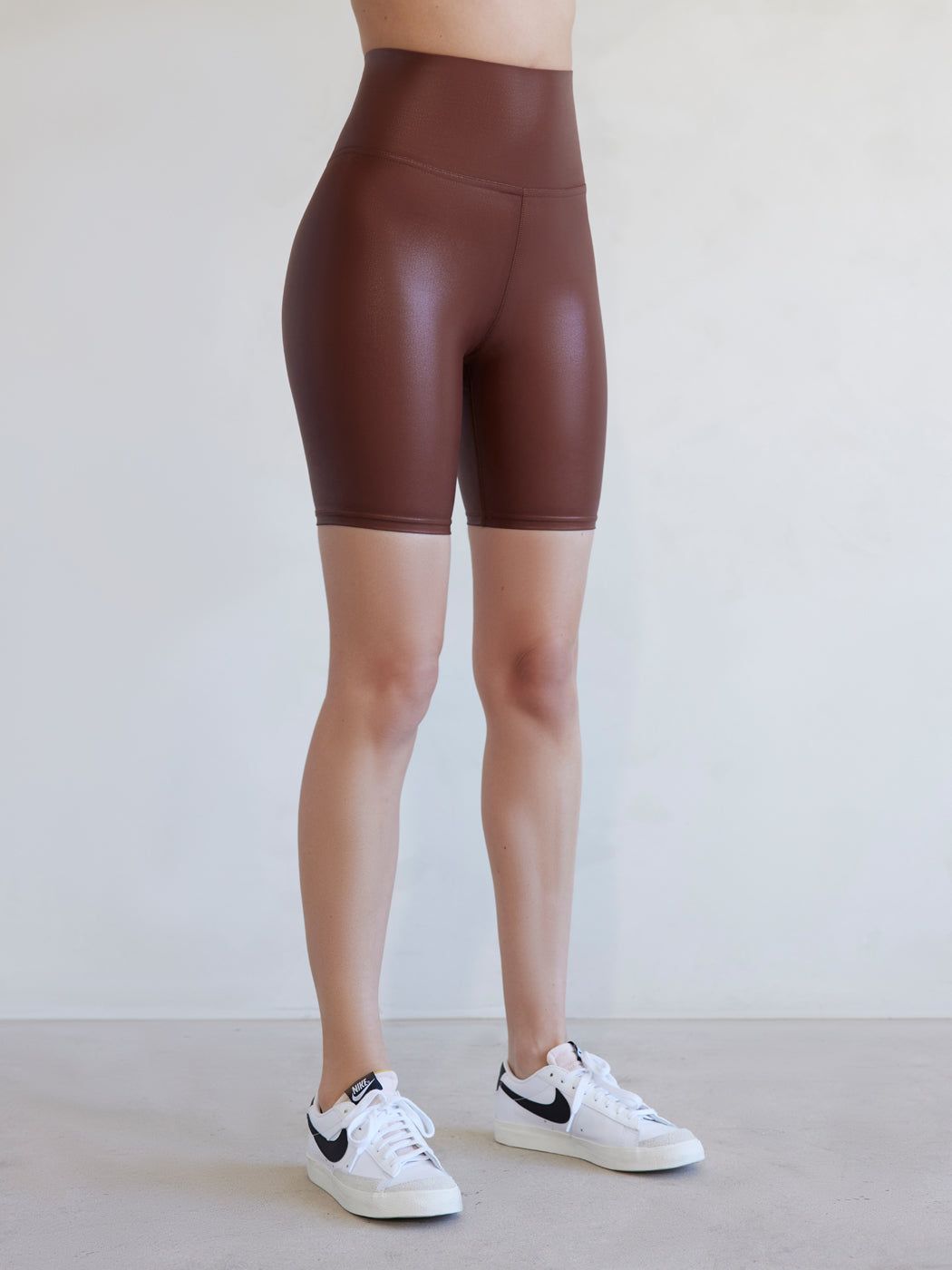 High Rise Biker Short in Takara Shine - Cappuccino sold by Carbon38 product image thumbnail 2