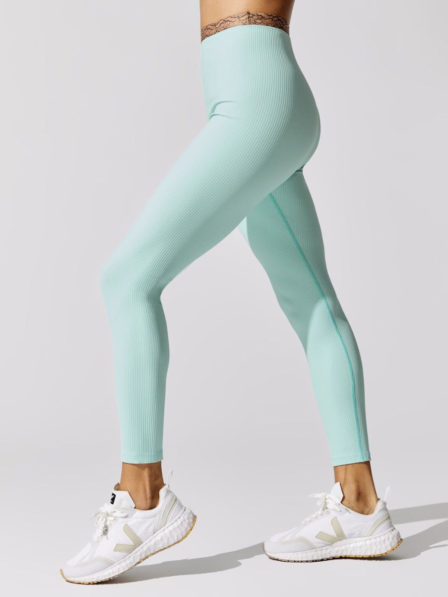 Printed Band High Rise 7/8 Legging - Icy Blue sold by Carbon38