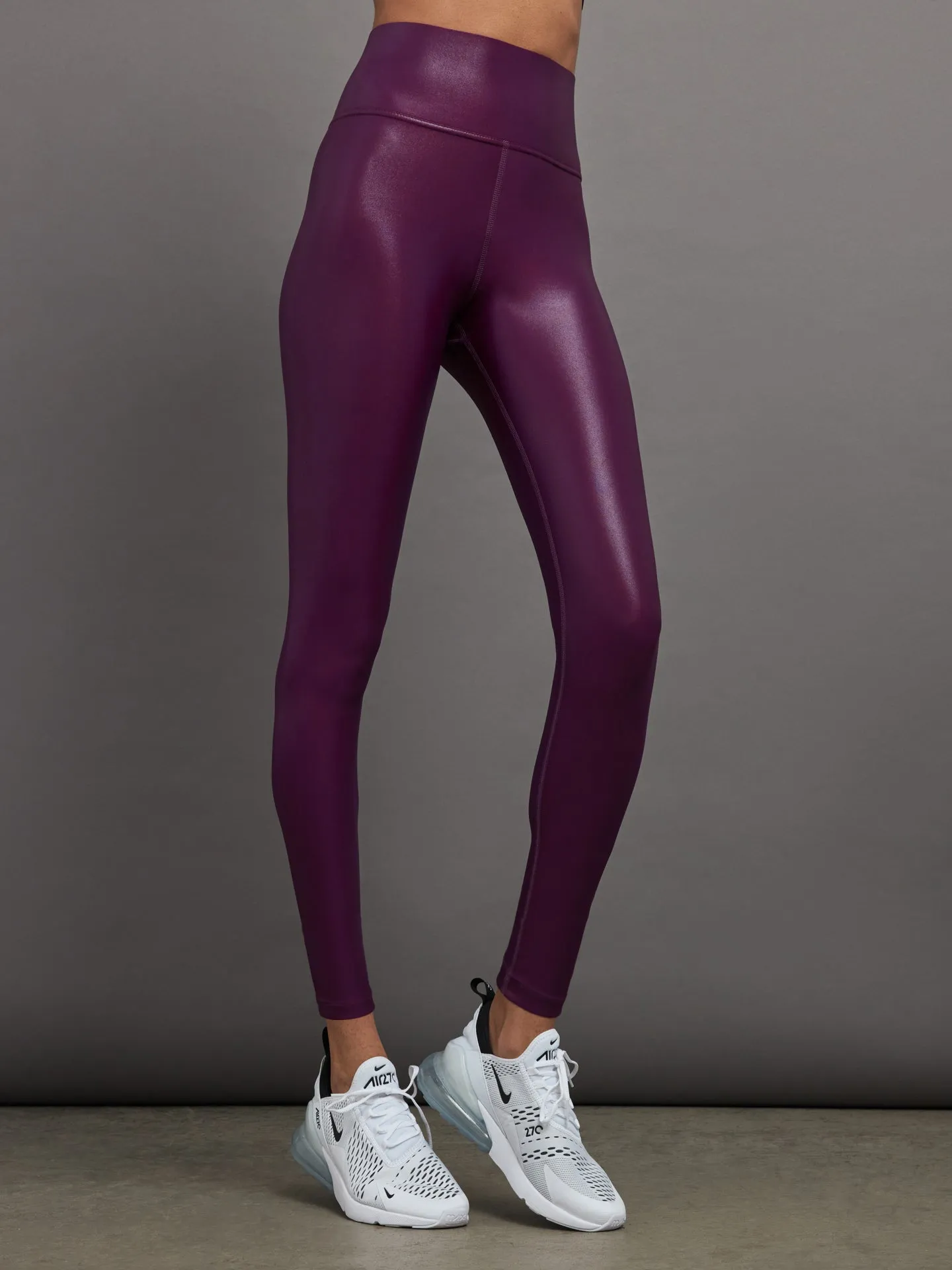 High Rise Full-Length Legging in Takara Shine - Pickled Beet sold by Carbon38