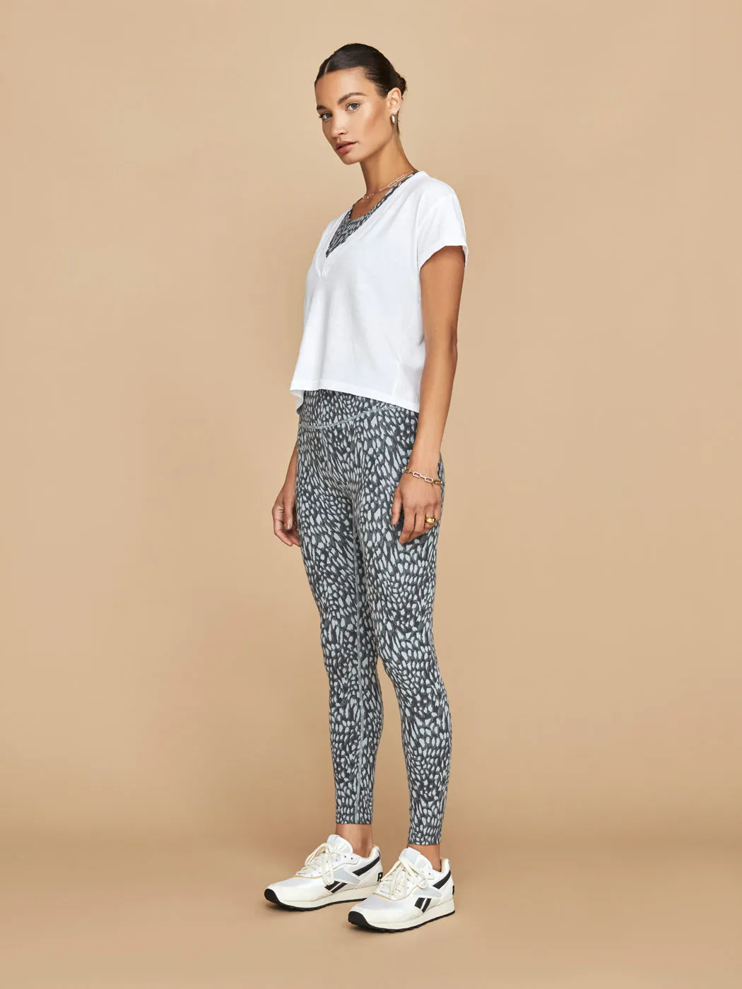 Alanis Recycled Cotton V Neck Tee - White sold by Carbon38 product image thumbnail 5