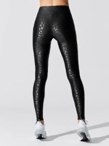 Regular Rise Full-length Legging in Leopard Takara Shine - Black sold by Carbon38