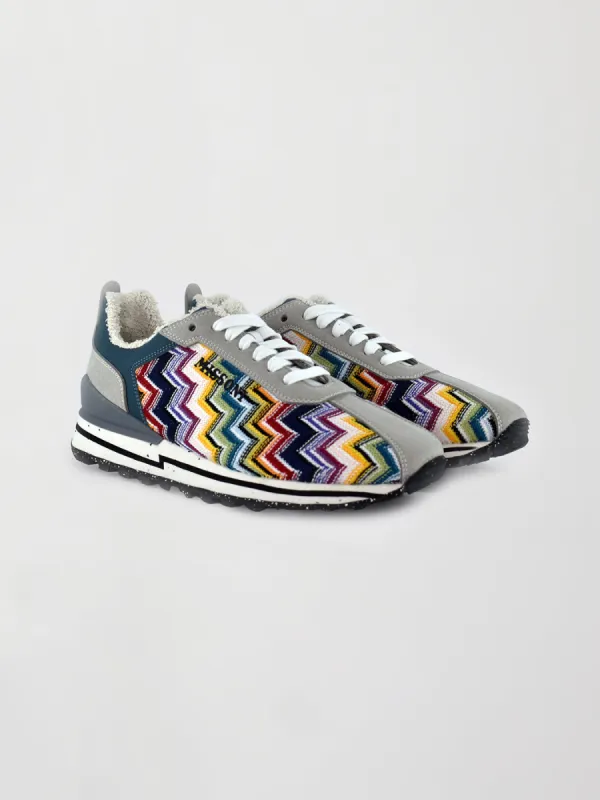 Missoni Running - White/Petroleum sold by Carbon38