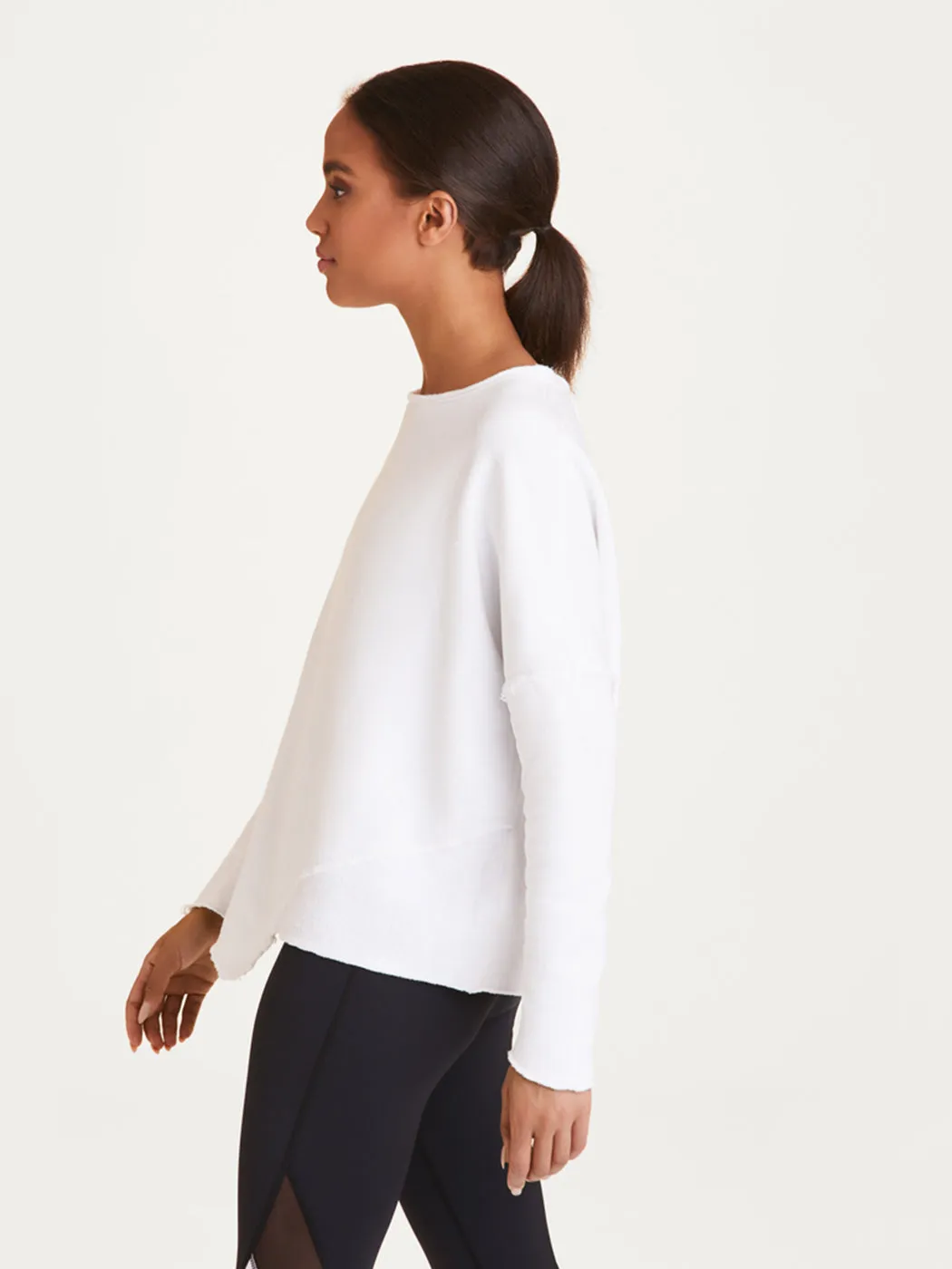 Exhale Sweatshirt - WHITE sold by Carbon38 product image thumbnail 2