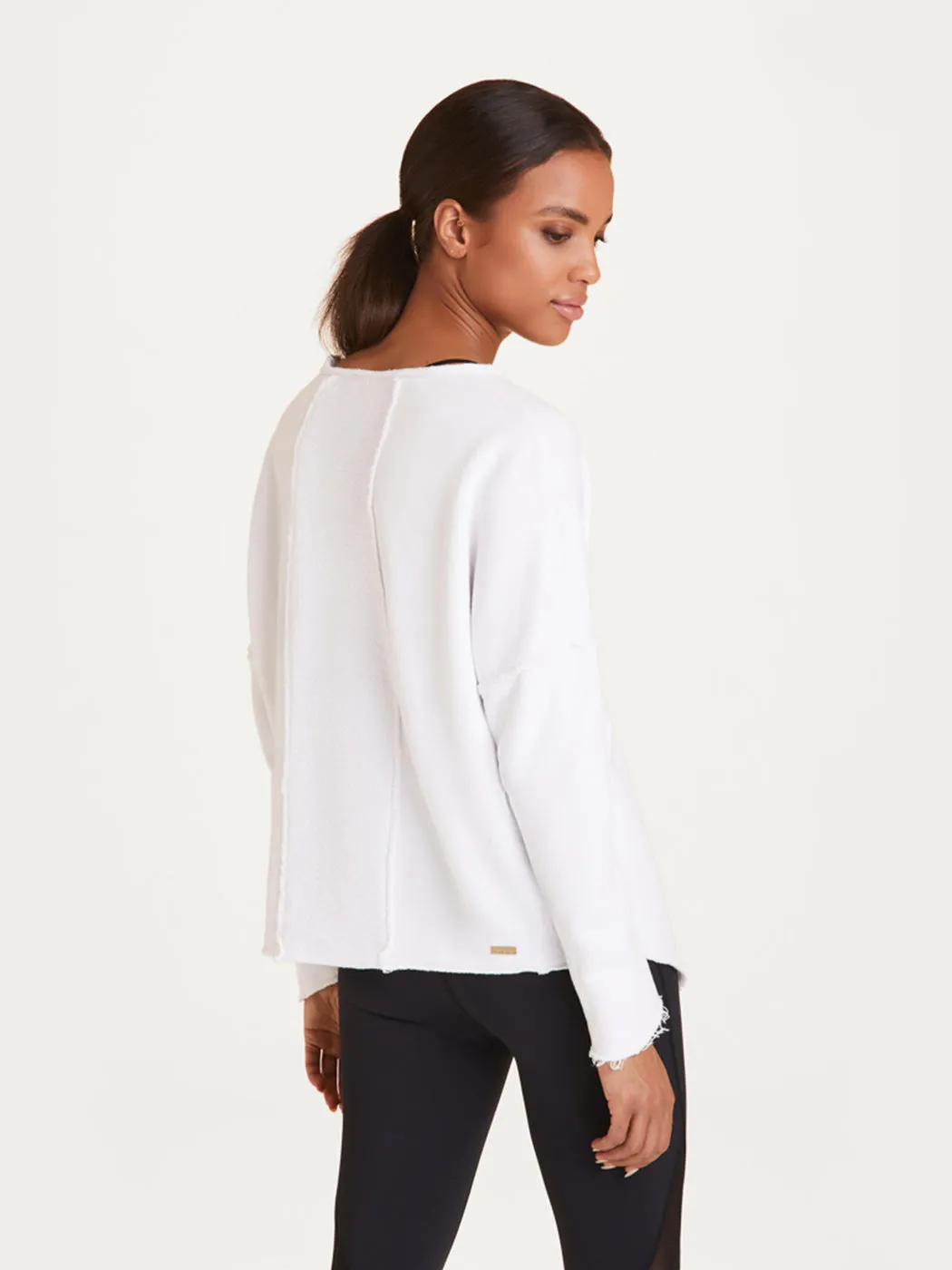 Exhale Sweatshirt - WHITE sold by Carbon38 product image thumbnail 3