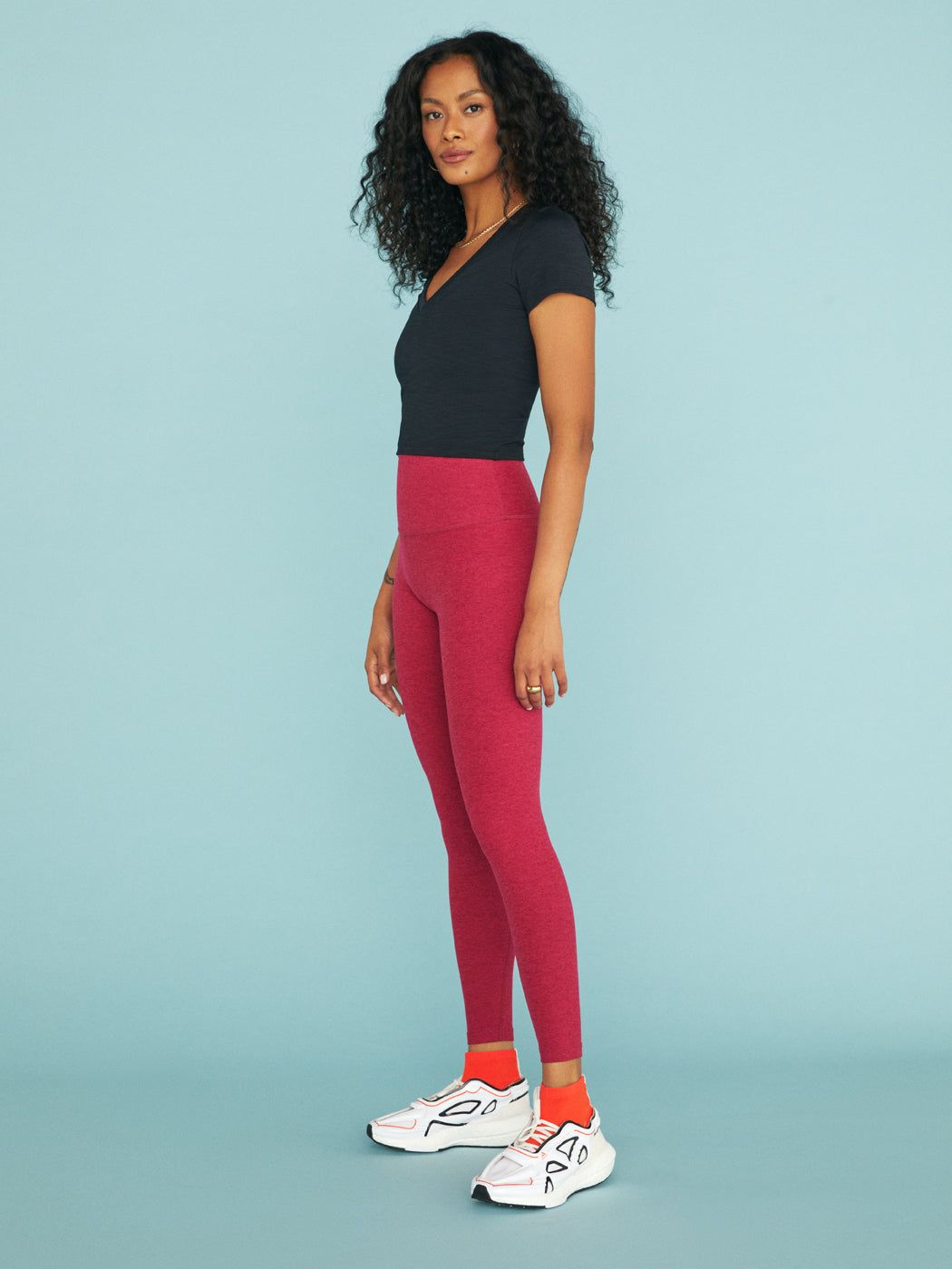 Spacedye Caught In the Midi High Waisted Legging - Dragon Fruit - Sangria sold by Carbon38 product image thumbnail 5