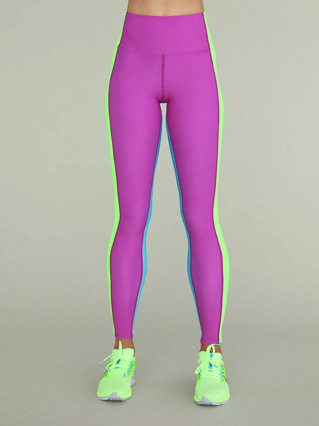 Colorblock Rib Leggings - Cool Fluorescents sold by Carbon38 product image thumbnail 4