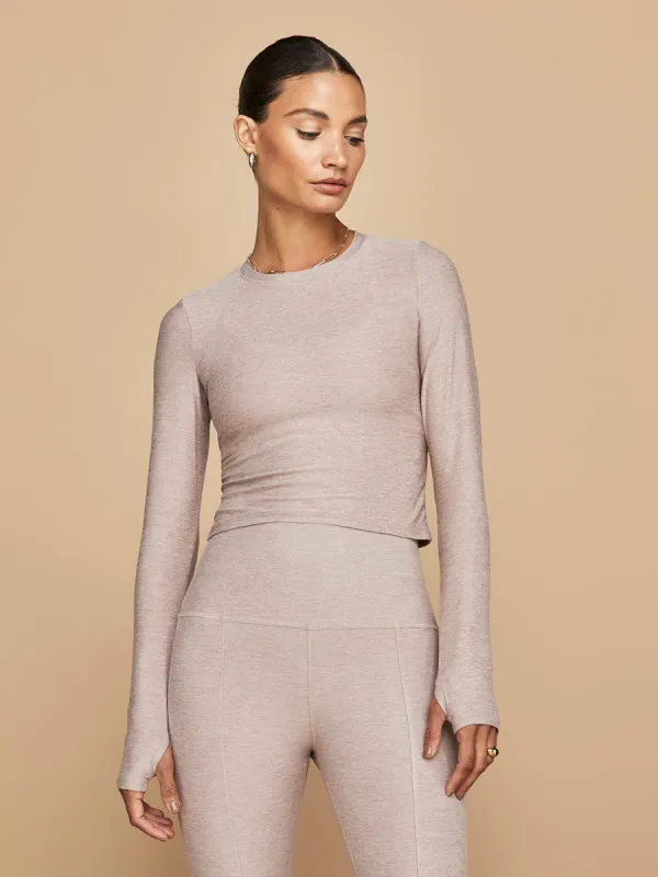 Featherweight Peekaboo Pullover - Chai sold by Carbon38