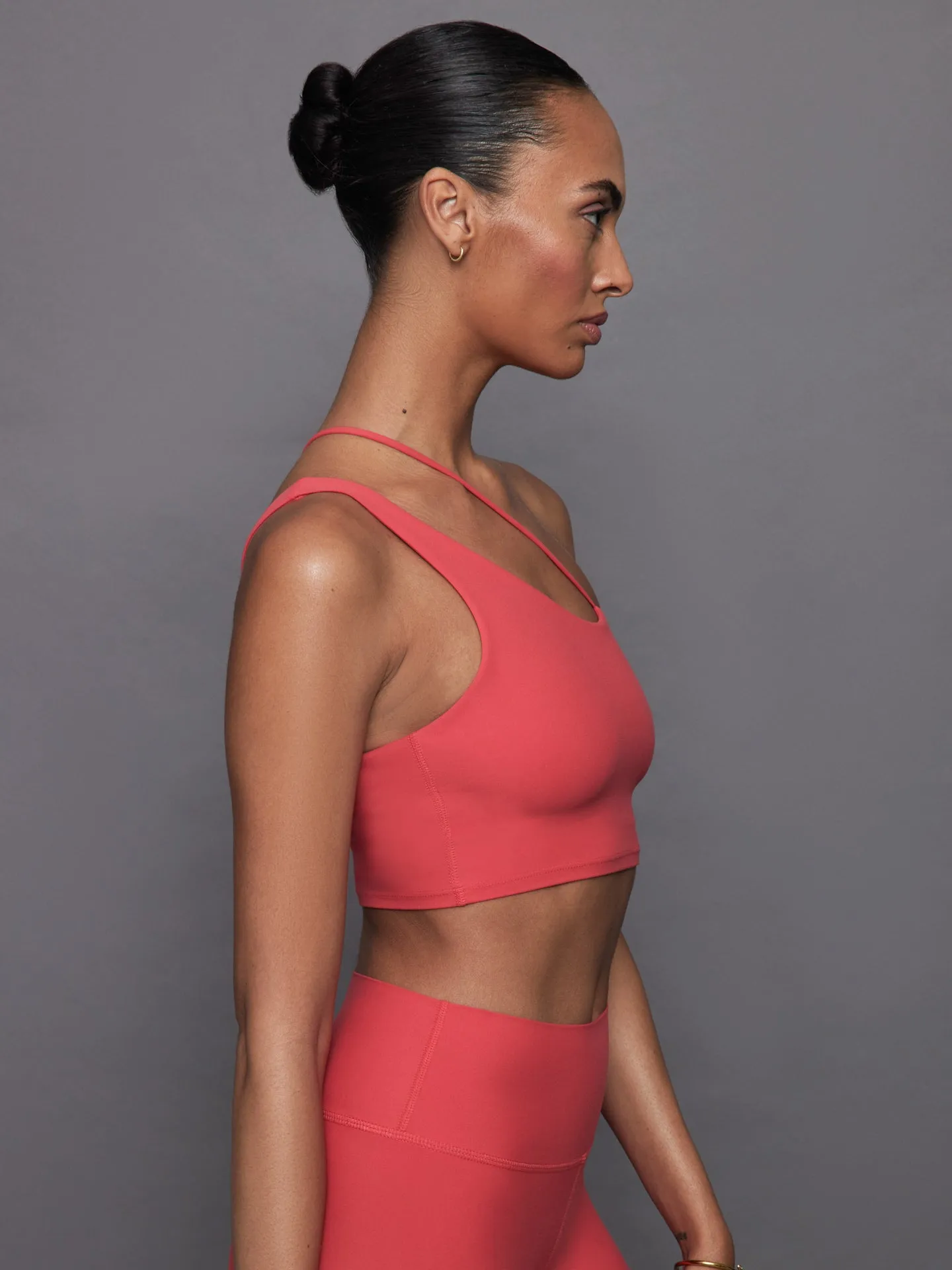 One Shoulder Convertible Bra Top in Melt - Tomato sold by Carbon38 product image thumbnail 3