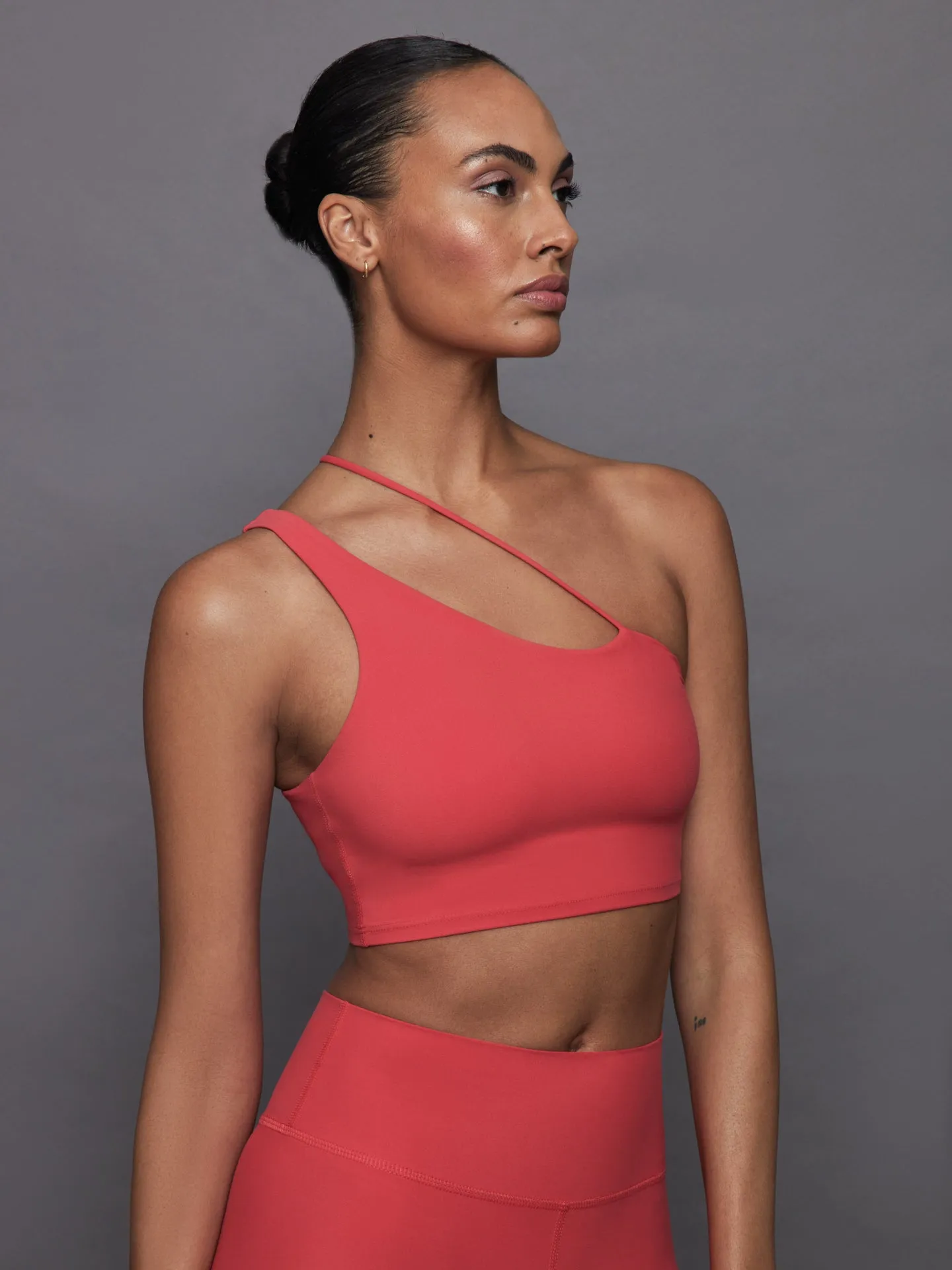 One Shoulder Convertible Bra Top in Melt - Tomato sold by Carbon38