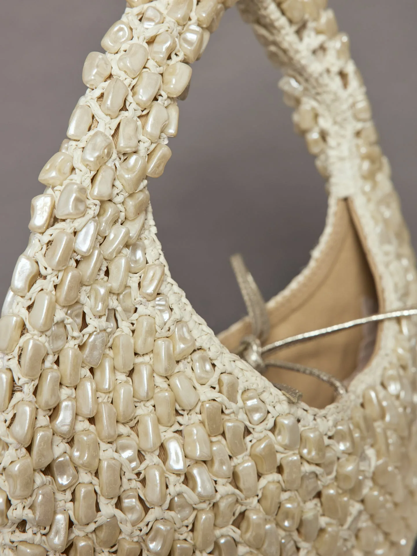 The Josie Tie Bag - Pearl and Raffia sold by Carbon38 product image thumbnail 3
