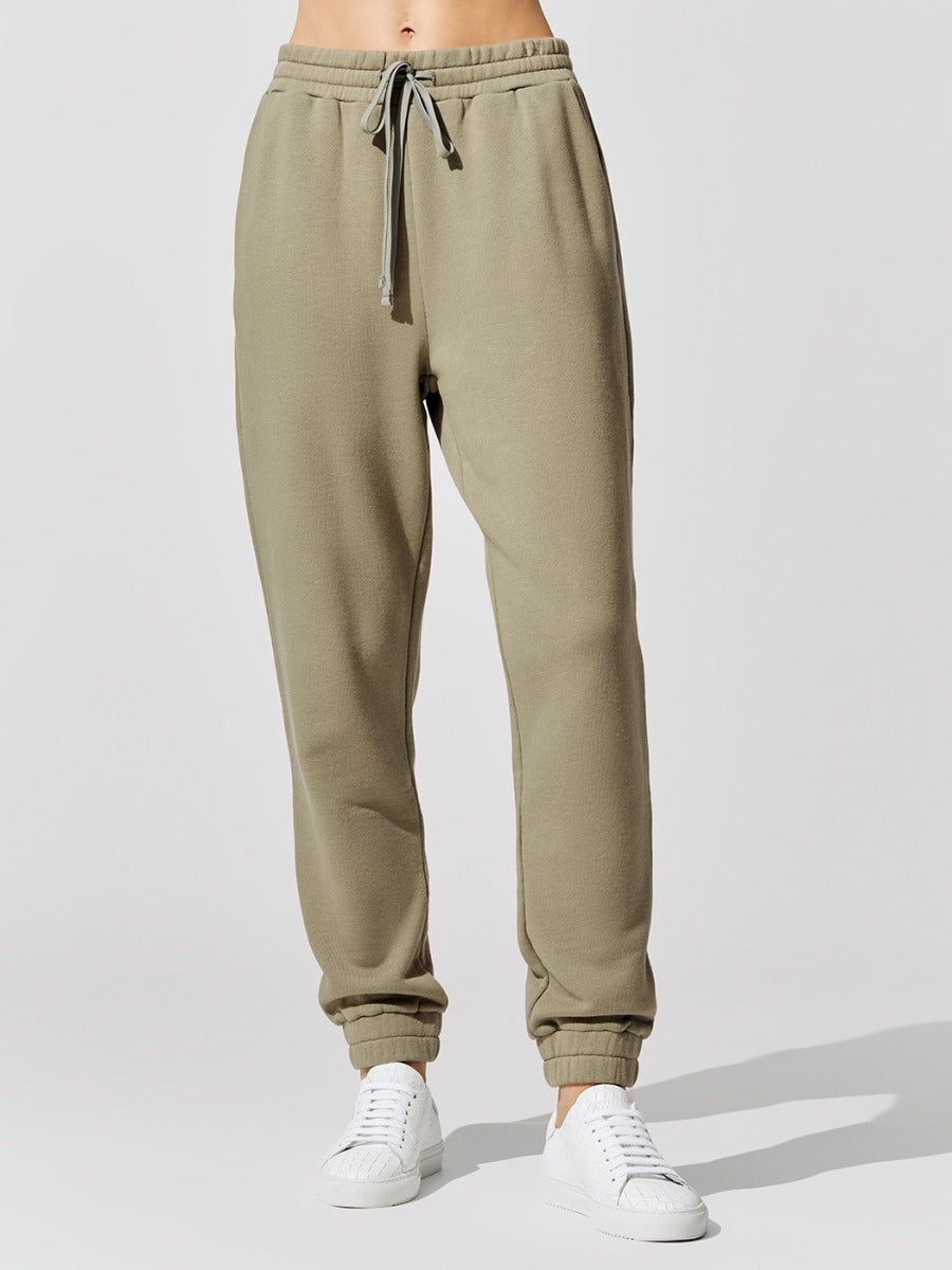 French Terry Jogger Pant - Utility Green sold by Carbon38