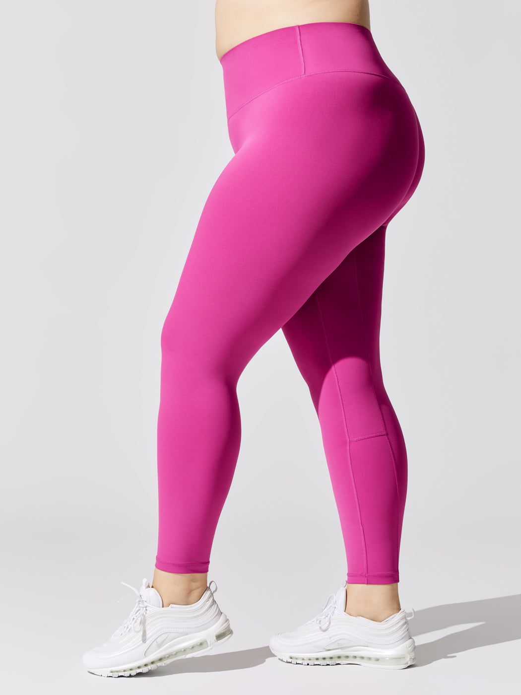 High Rise Full-length Legging In Diamond Compression - Magenta sold by Carbon38
