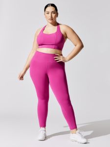 High Rise Full-length Legging In Diamond Compression - Magenta sold by Carbon38