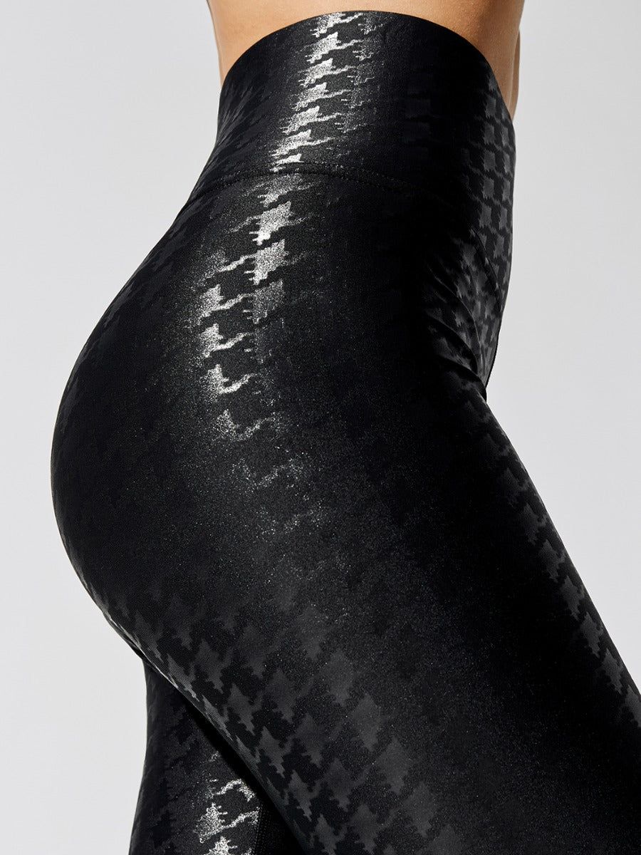 High Rise 7/8 Legging in Houndstooth Takara Shine - Black sold by Carbon38 product image thumbnail 5